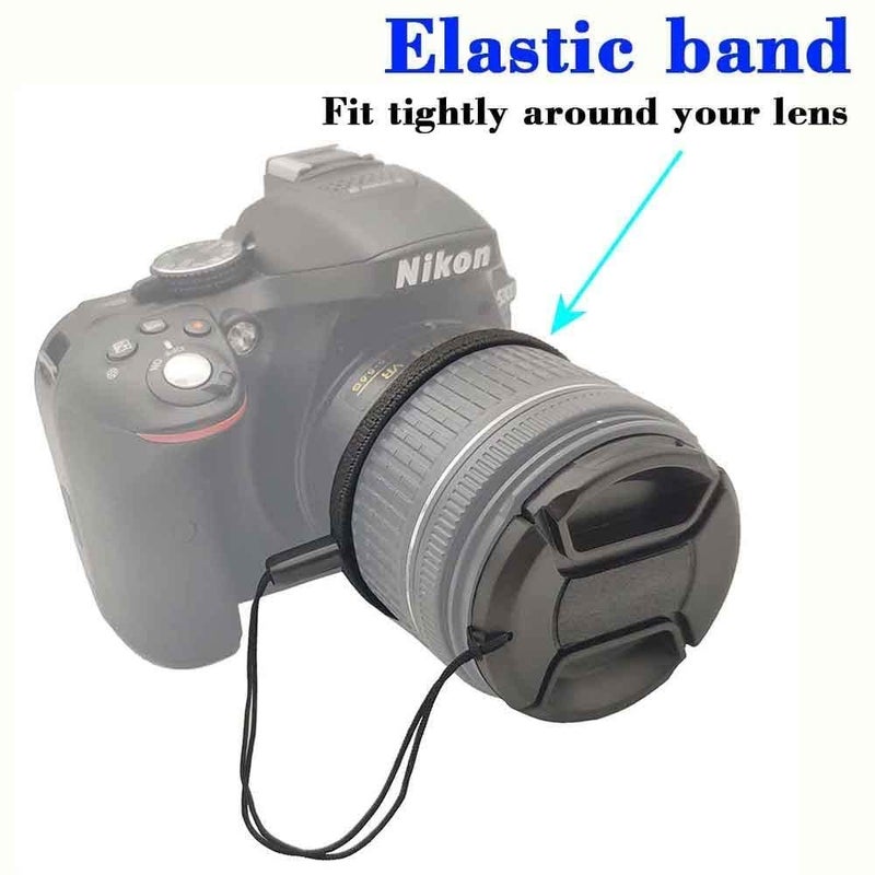 ULBTER 72mm Front Lens Cap Cover + Anti-Loss Keeper Compatible with Canon, Nikon, Sony, Fujifilm Camera Lenses with 72mm Thread for AF-S 18-200mm f/3.5-5.6G VR II Lens with Leash -2 Pack - Image 4